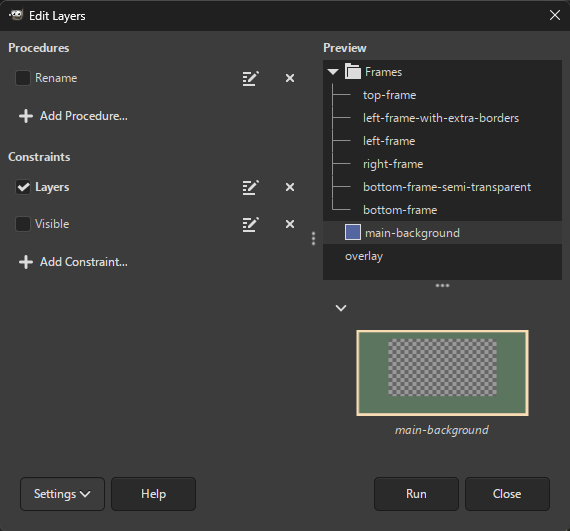 Dialog of Export Layers when editing layers